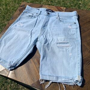 Hollister: Men's Destressed Jean Shorts